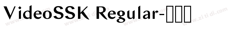 VideoSSK Regular字体转换